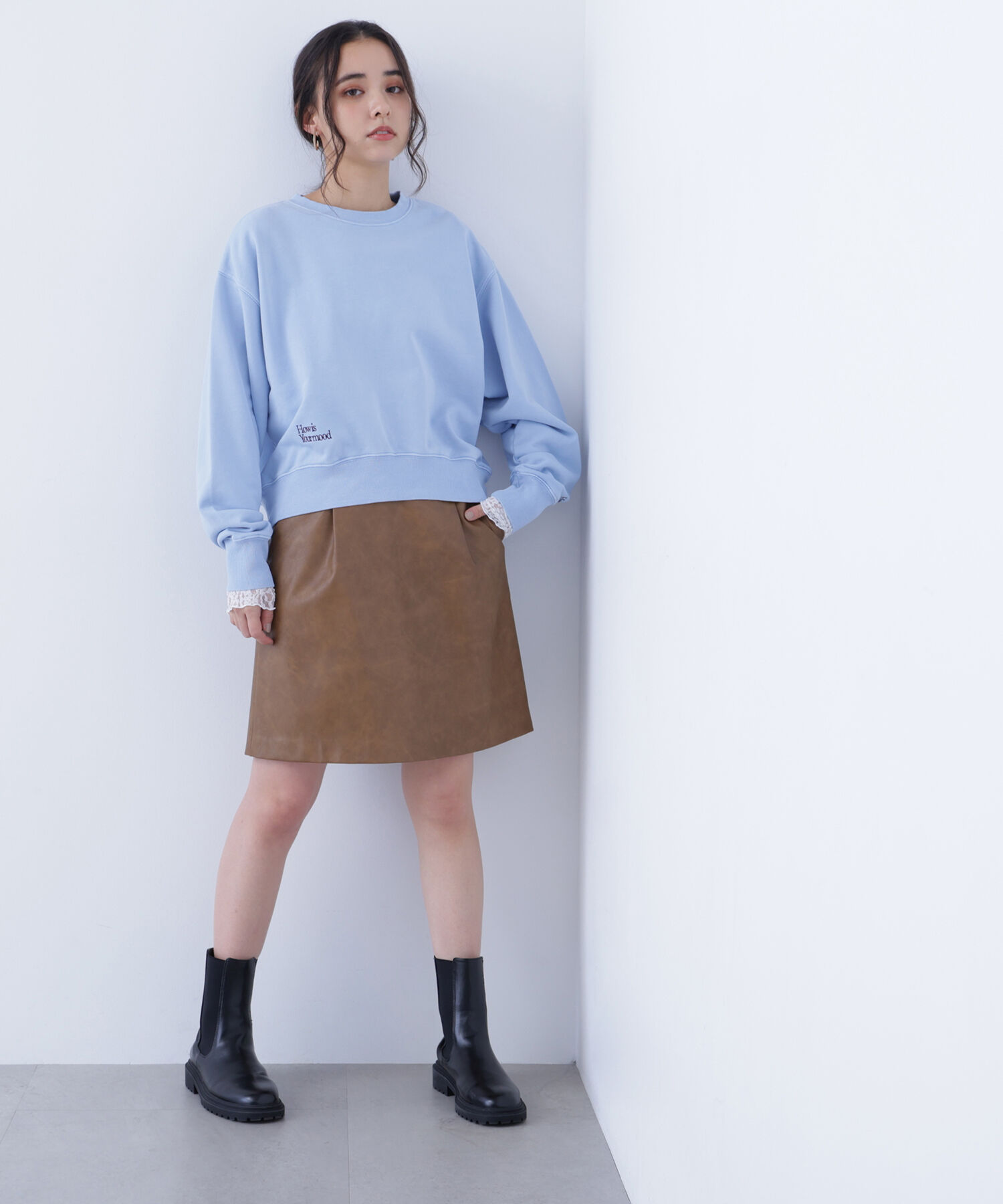  「〈N.〉フェイクレザーミニスカート」|スカート|