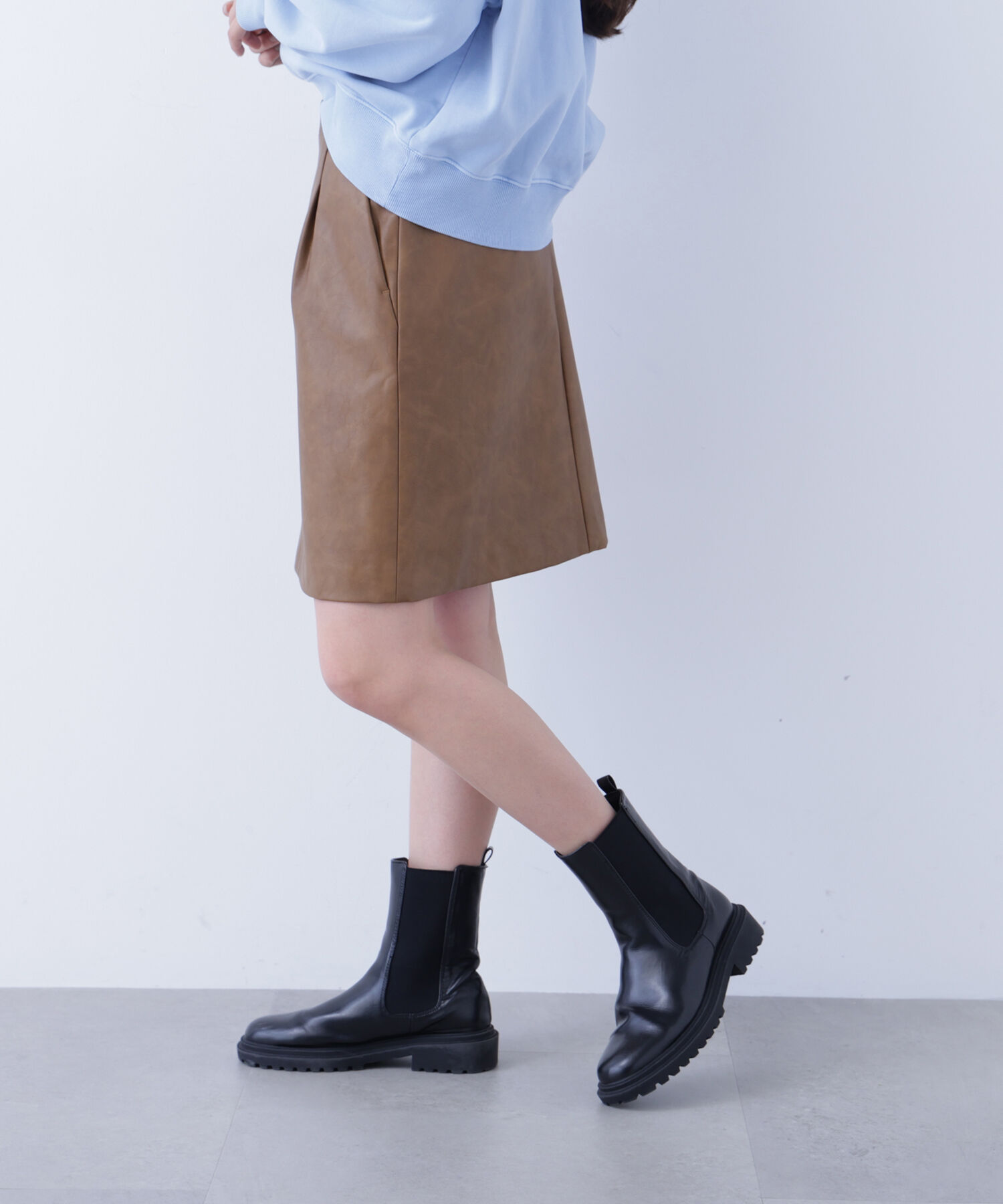  「〈N.〉フェイクレザーミニスカート」|スカート|