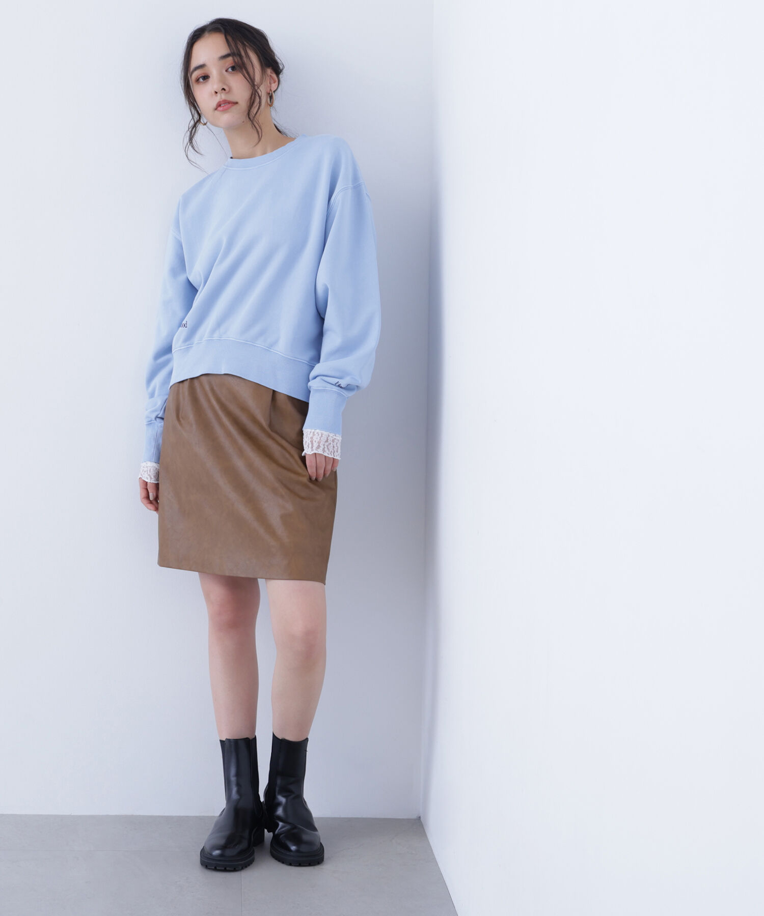  「〈N.〉フェイクレザーミニスカート」|スカート|