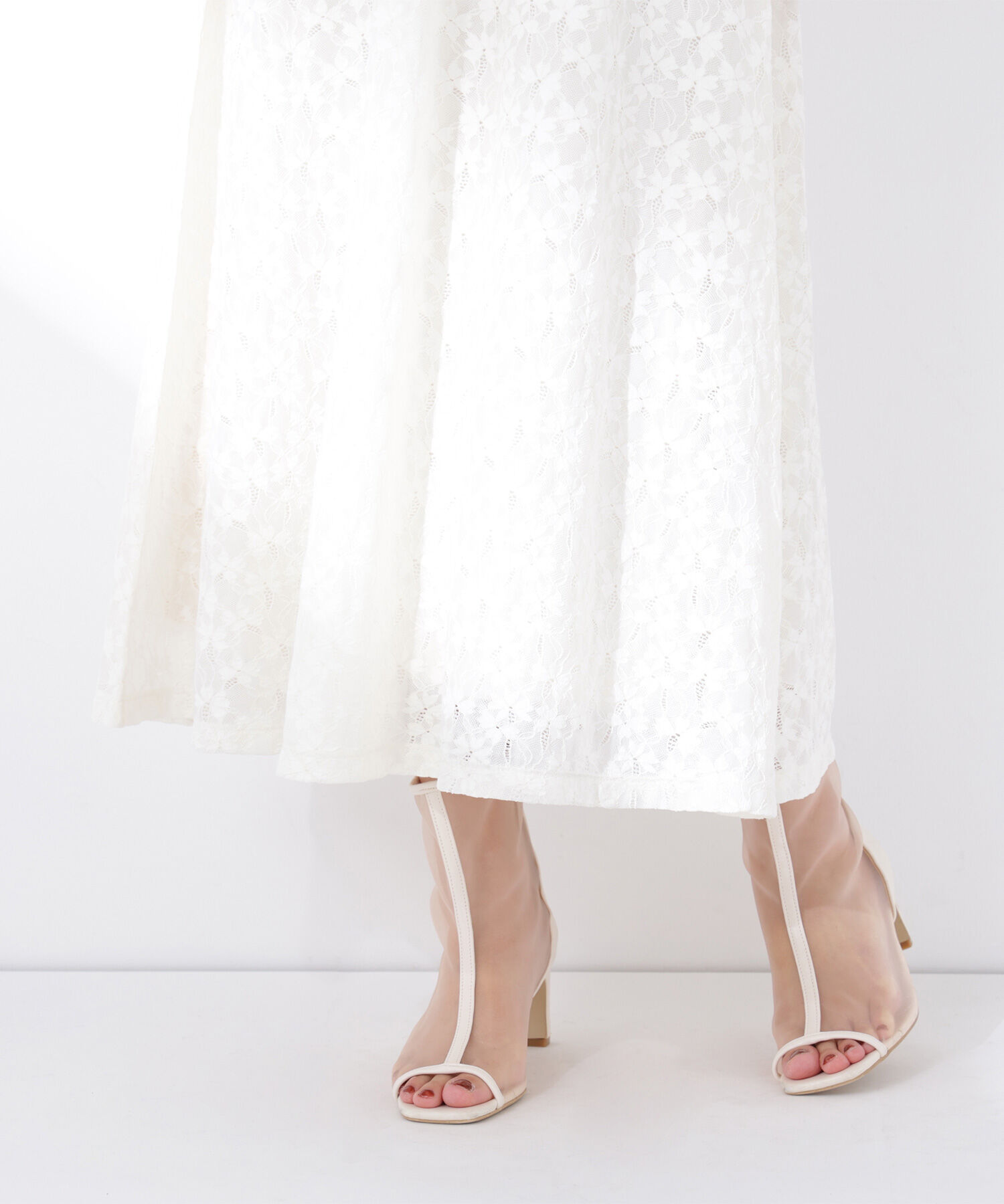  「レーススキッパーシャツワンピース」|ワンピース|