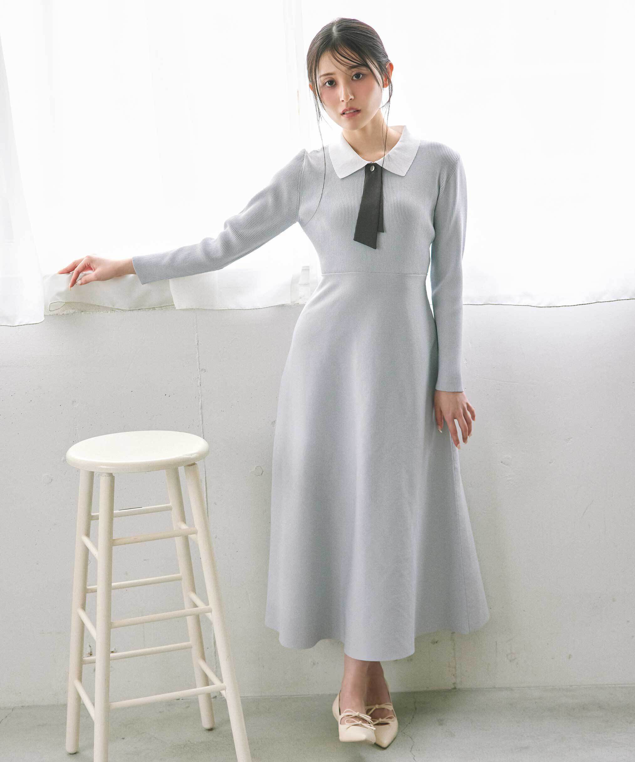  「2wayタイ付ソウバリフレアワンピース」|ワンピース|