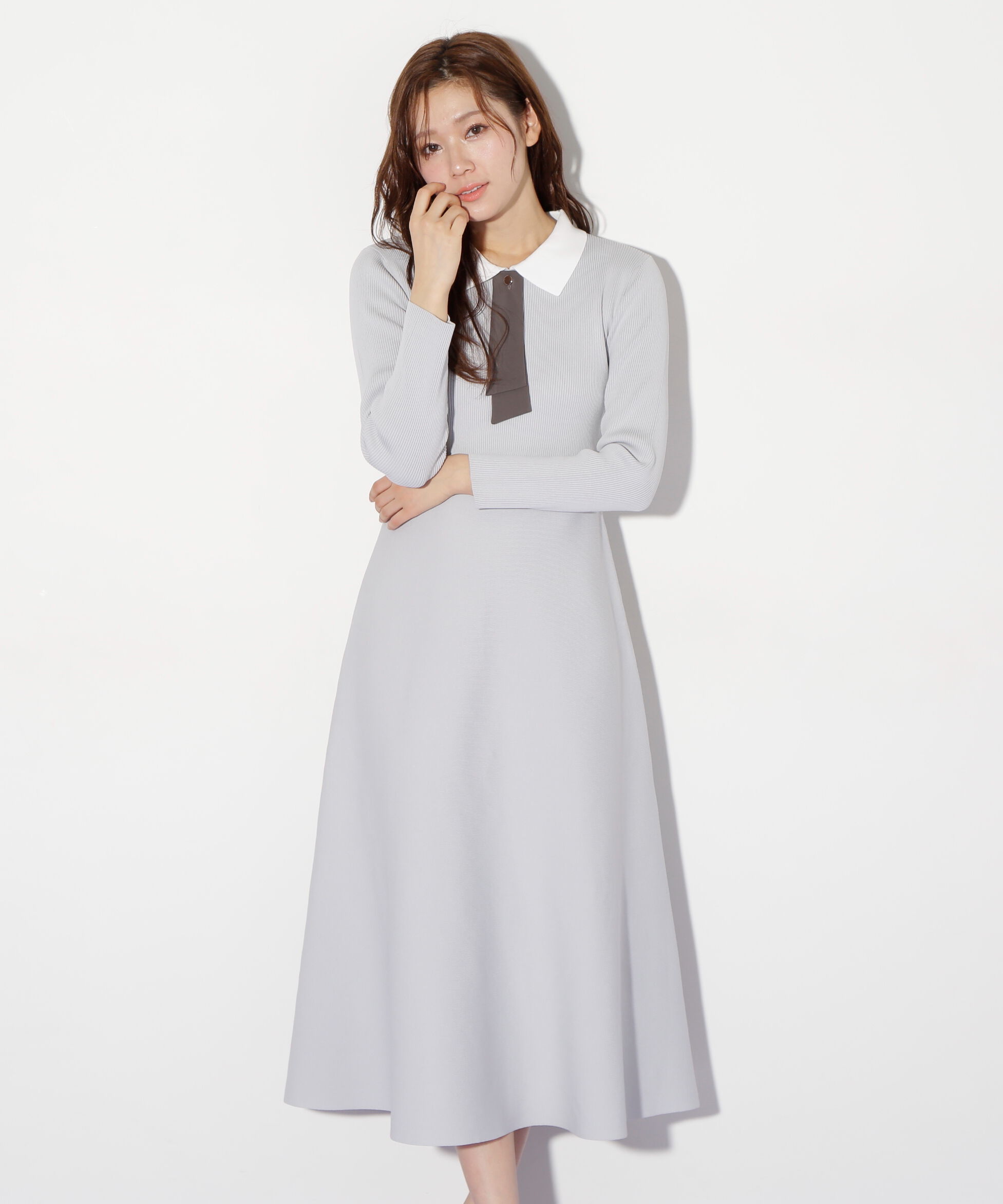  「2wayタイ付ソウバリフレアワンピース」|ワンピース|