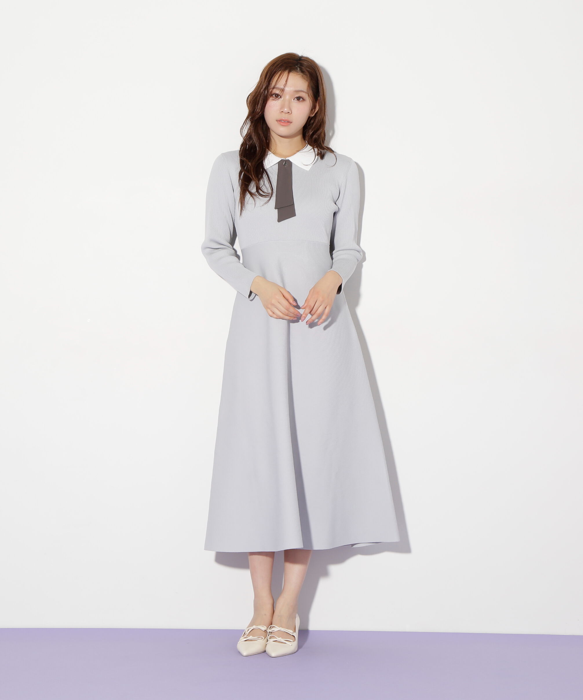  「2wayタイ付ソウバリフレアワンピース」|ワンピース|