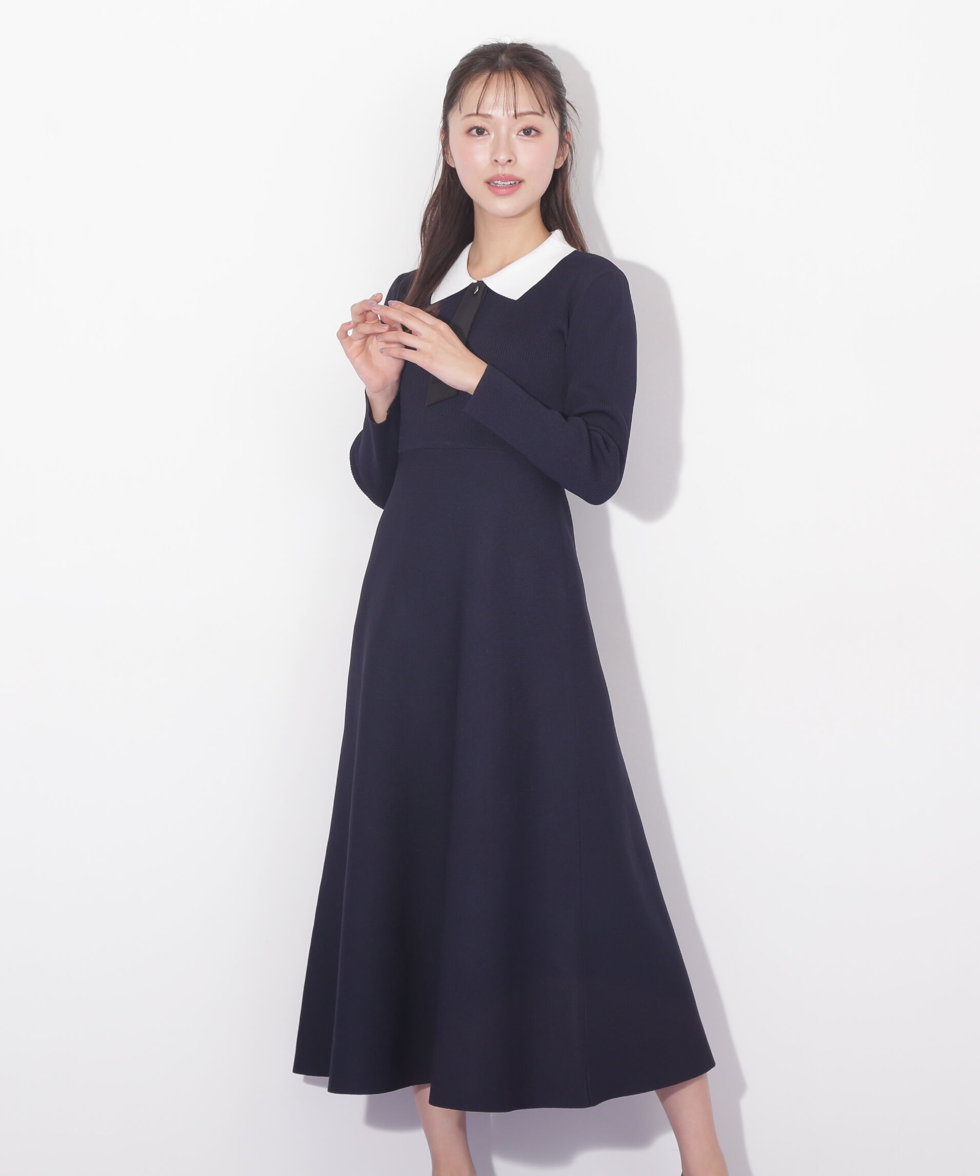  「2wayタイ付ソウバリフレアワンピース」|ワンピース|