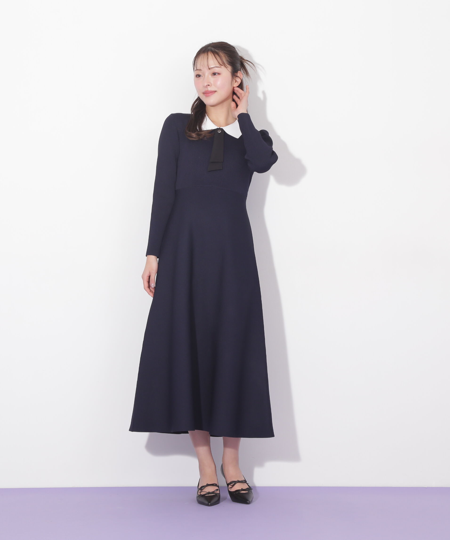  「2wayタイ付ソウバリフレアワンピース」|ワンピース|