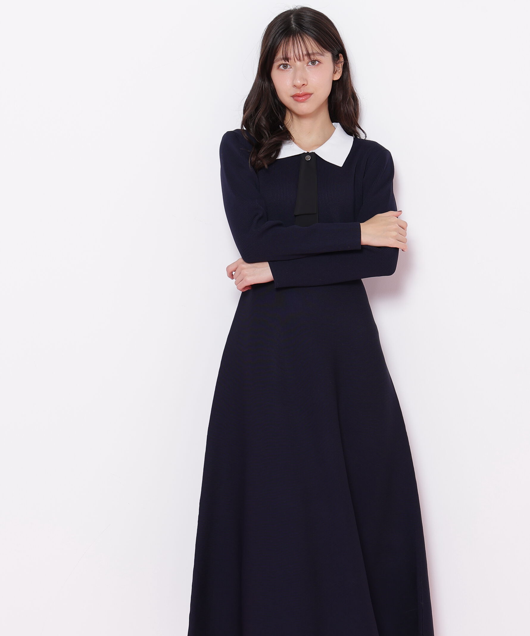  「2wayタイ付ソウバリフレアワンピース」|ワンピース|