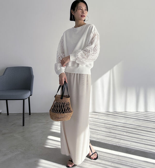 Doux archives「リブロングタイトスカート」|スカート|