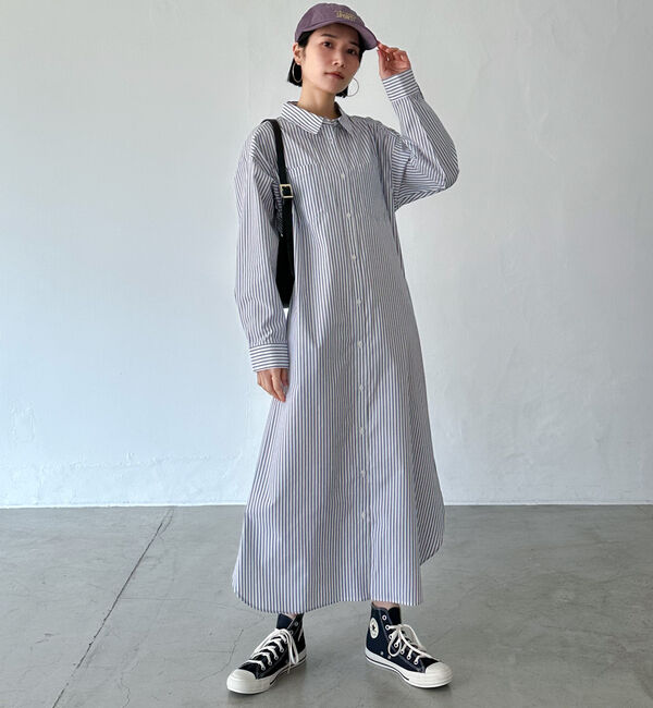 Doux archives「ストライプシャツワンピース」|ワンピース|