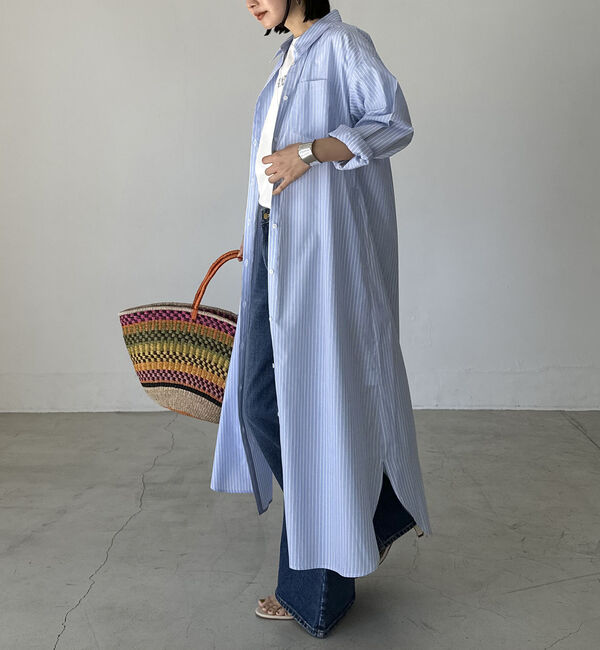 Doux archives「ストライプシャツワンピース」|ワンピース|