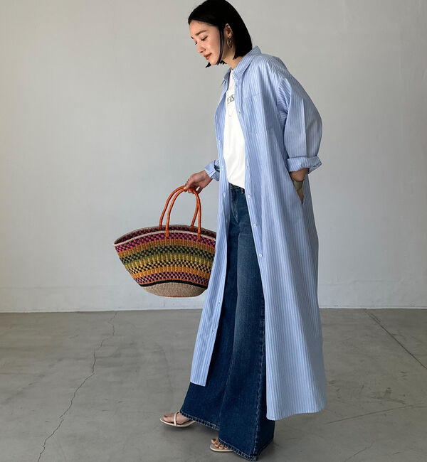 Doux archives「ストライプシャツワンピース」|ワンピース|