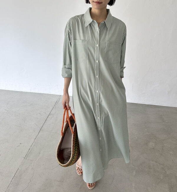 Doux archives「ストライプシャツワンピース」|ワンピース|