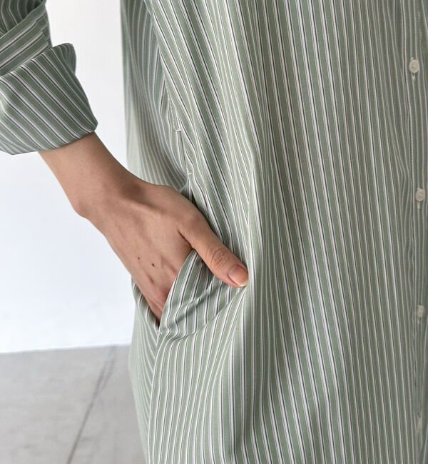 Doux archives「ストライプシャツワンピース」|ワンピース|