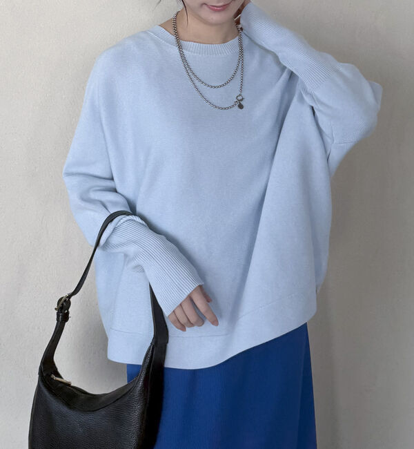 Doux archives「ロングリブドルマンプルオーバー」|ニット・セーター|