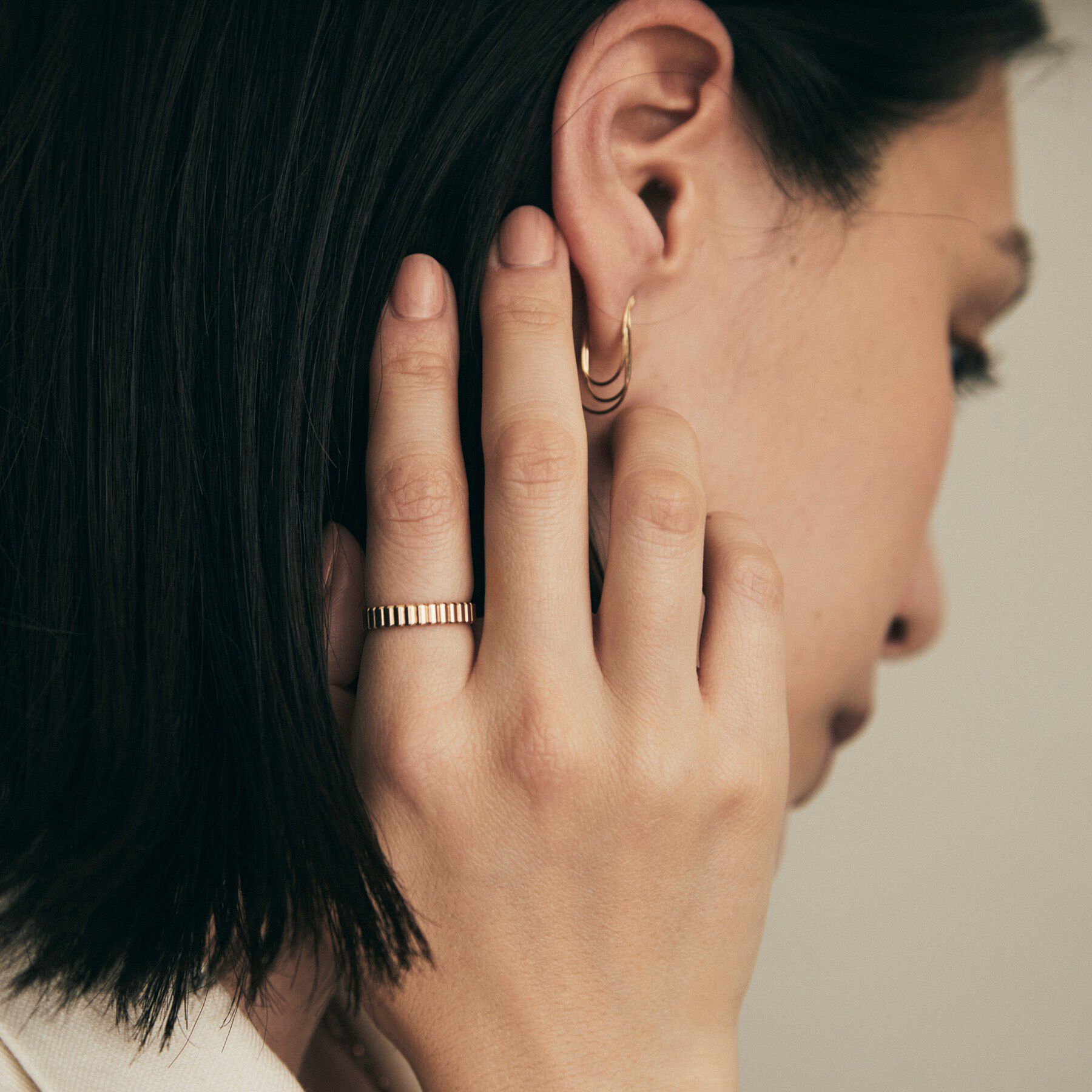 COCOSHNIK「K10ガドルーンカット リング中」|リング|