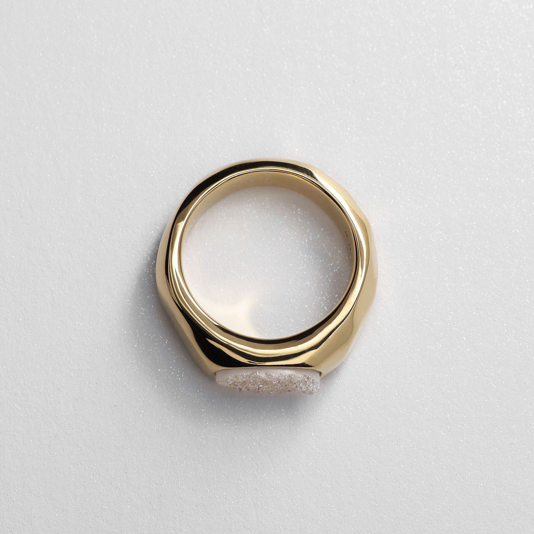 COCOSHNIK ONKITSCH「シルバー カラーストーン ホワイトドルジーアゲート ニュアンスリングL GP」|リング|