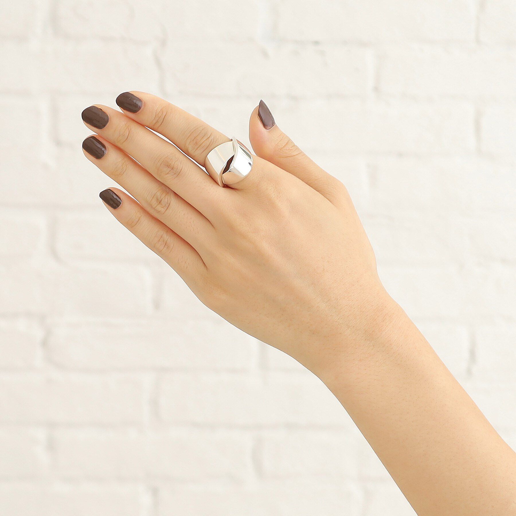 COCOSHNIK ONKITSCH「シルバー フォールディングリング オーバーラップ リング」|リング|