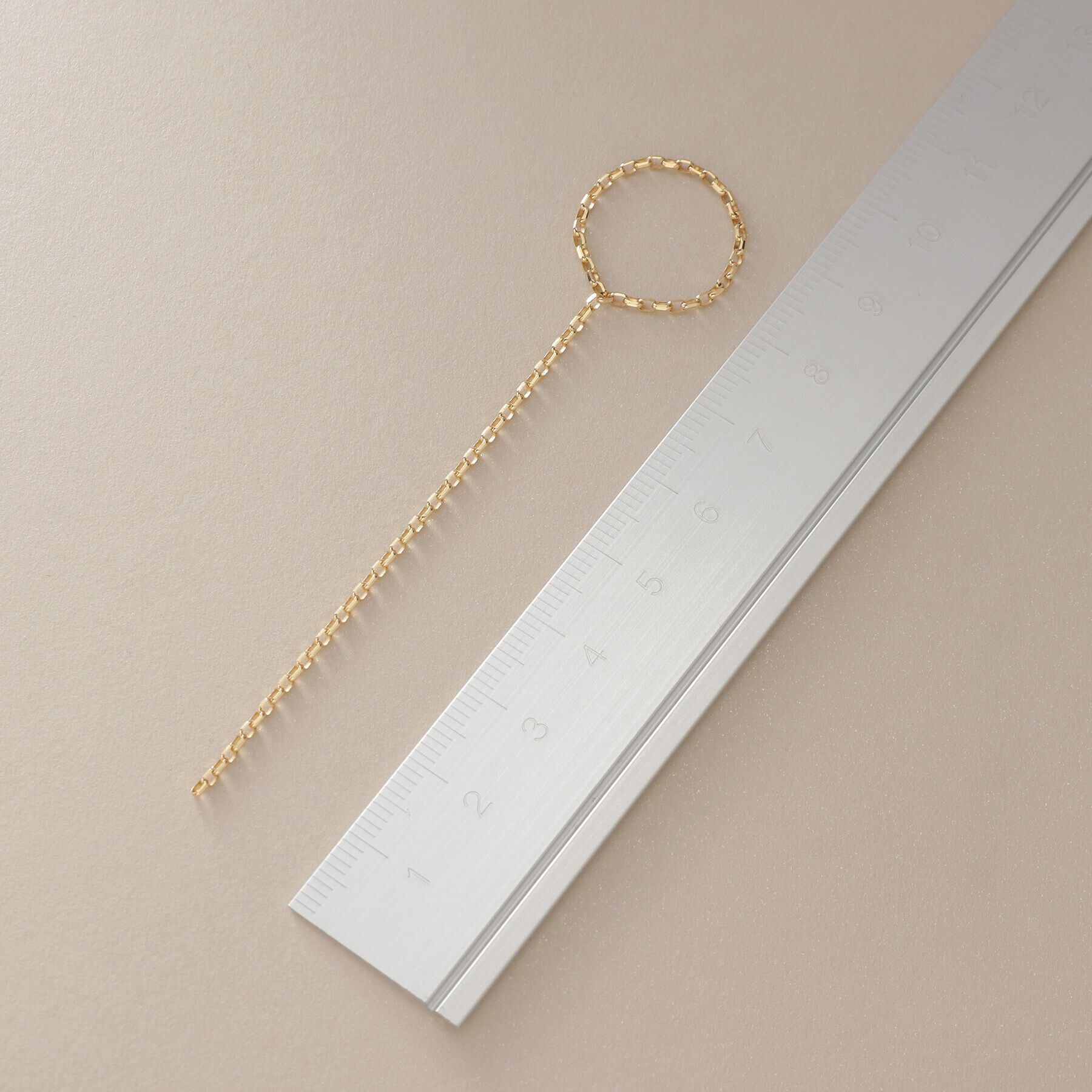 COCOSHNIK「K18MVハンギングチェーン リング」|リング|