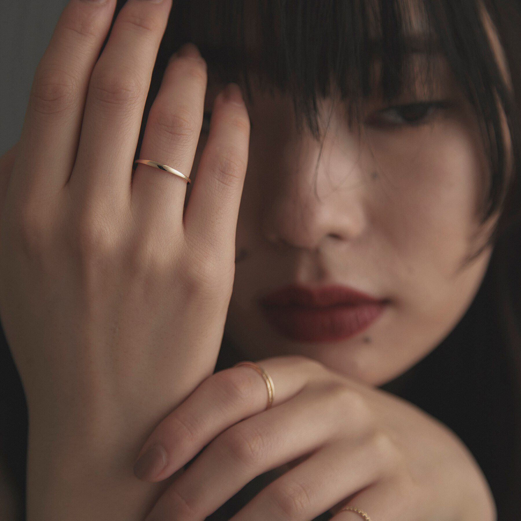 COCOSHNIK ONKITSCH「K10スキニーリング マーキスシグネット」|リング|