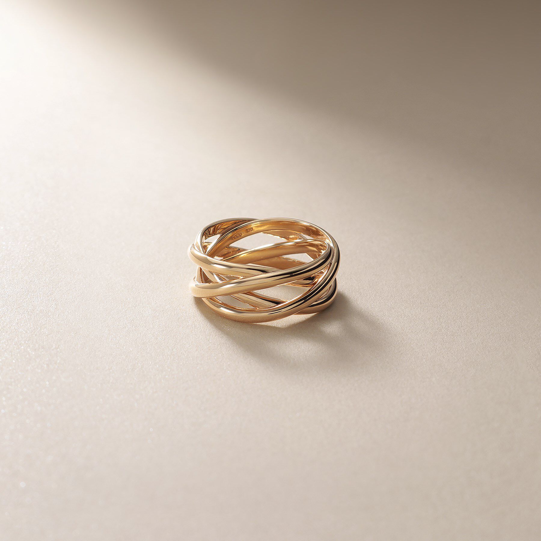 COCOSHNIK「K10ダブルXライン リング」|リング|