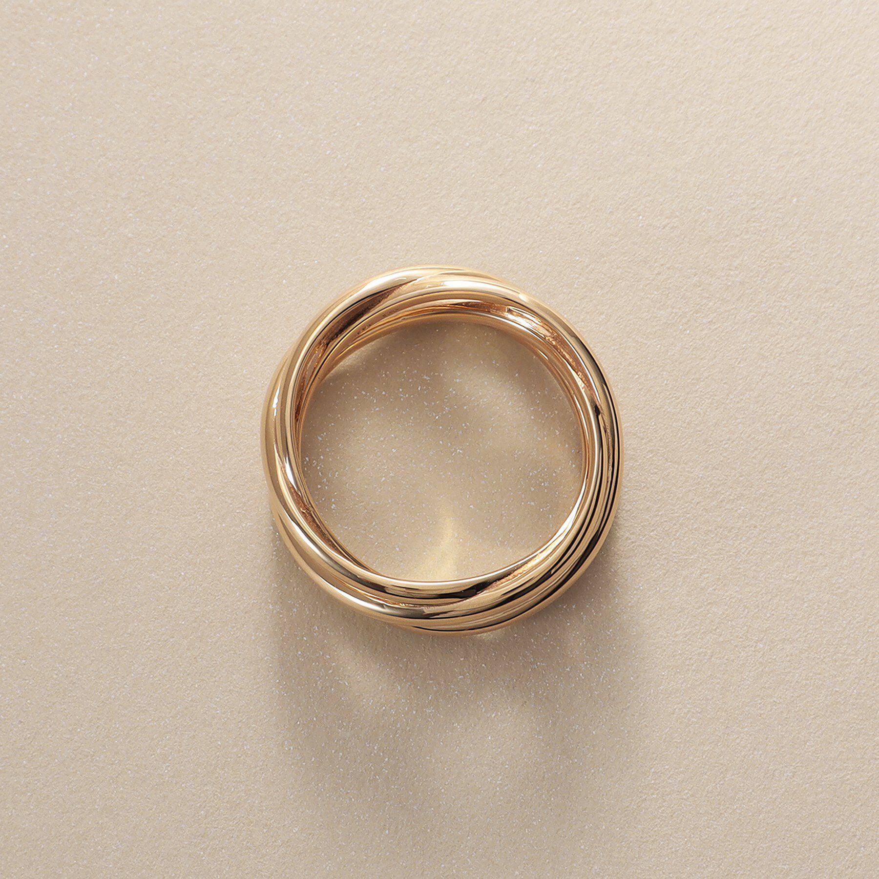 COCOSHNIK「K10ダブルXライン リング」|リング|