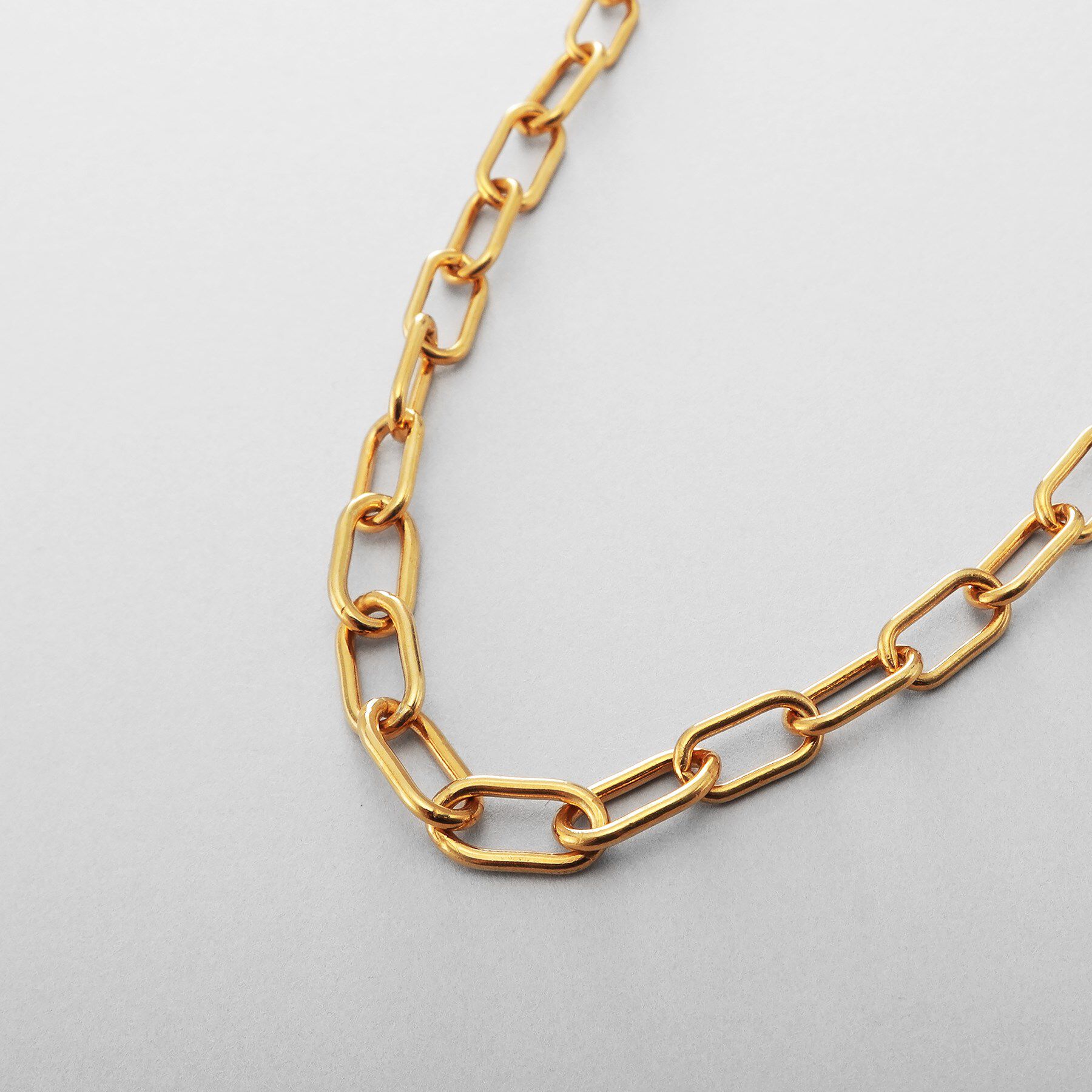 COCOSHNIK ONKITSCH「シルバー デザインチェーン ケーブルグラデーションネックレスGP」|ネックレス|