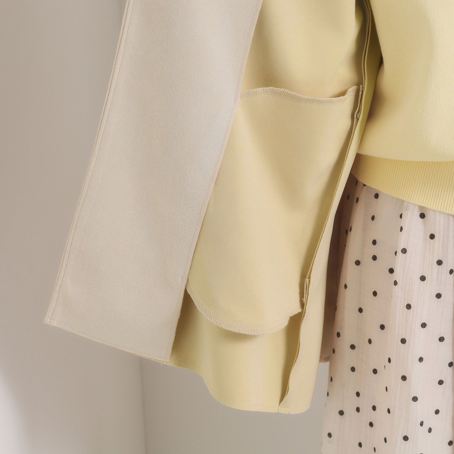 ITS&rsquo;DEMO「カットスエードコート」|ノーカラーコート|