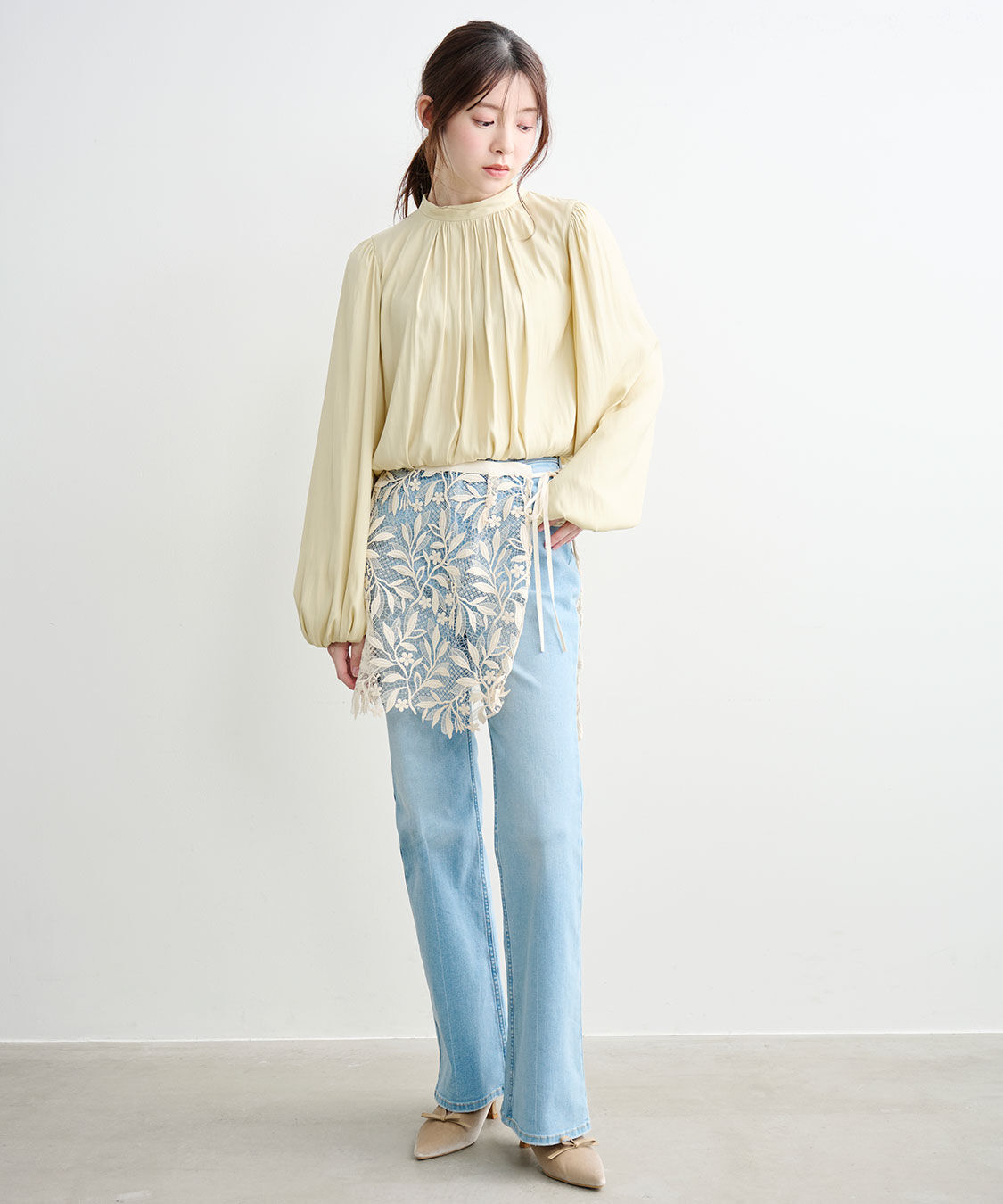 COCO DEAL「バルーンサテンブラウス」|シャツ・ブラウス|