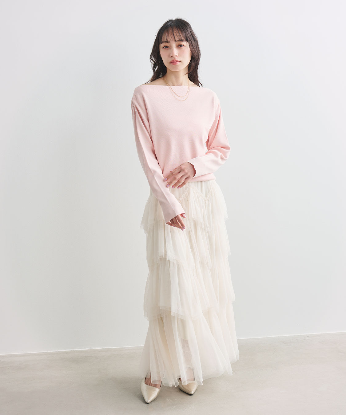 COCO DEAL「ショルダーギャザーオフショルニット」|ニット・セーター|