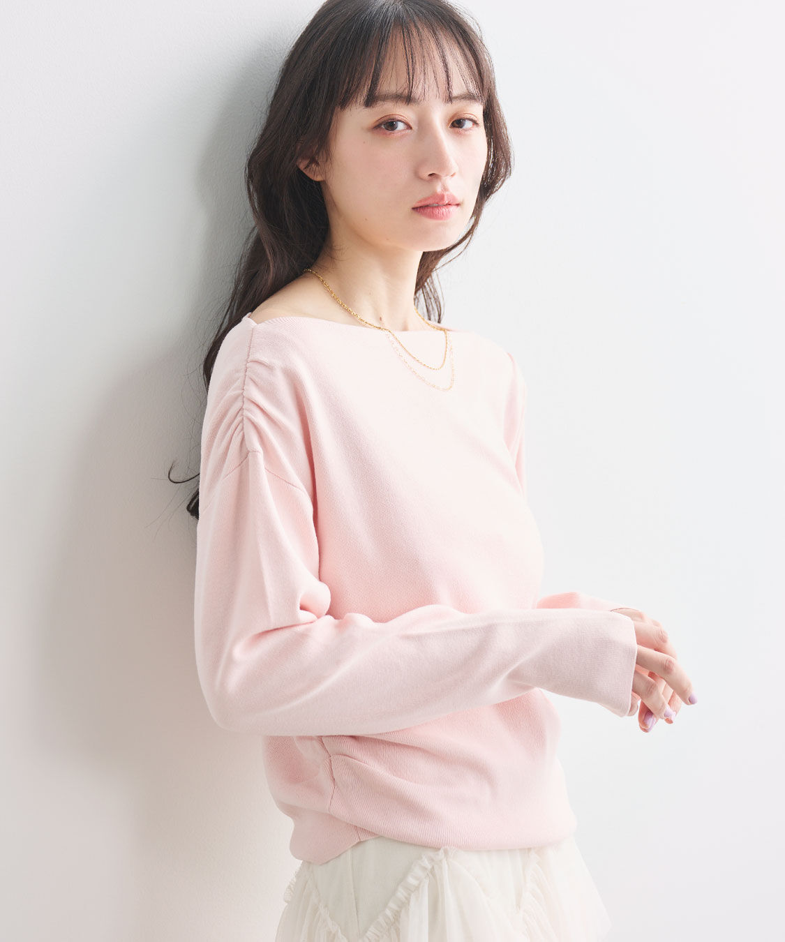 COCO DEAL「ショルダーギャザーオフショルニット」|ニット・セーター|