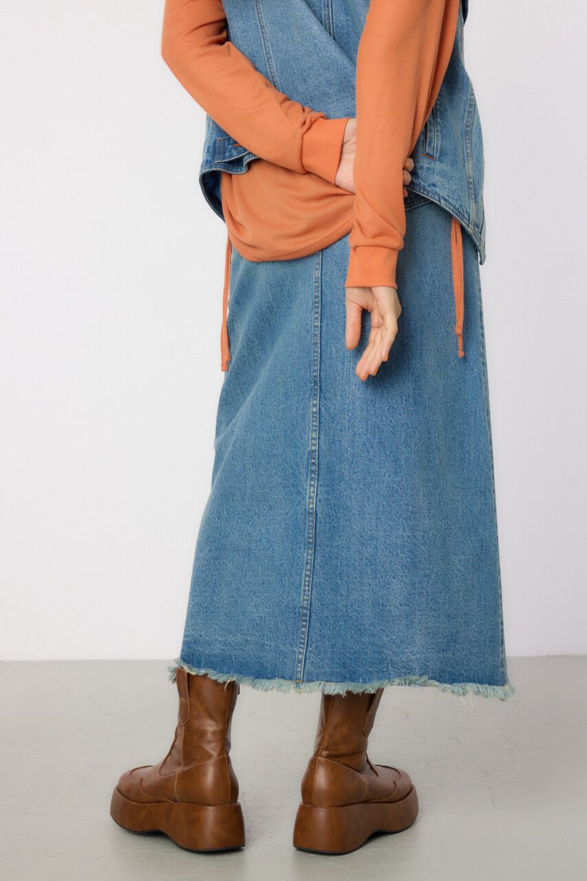 RODEO CROWNS「スリットデニムマキシスカート」|スカート|