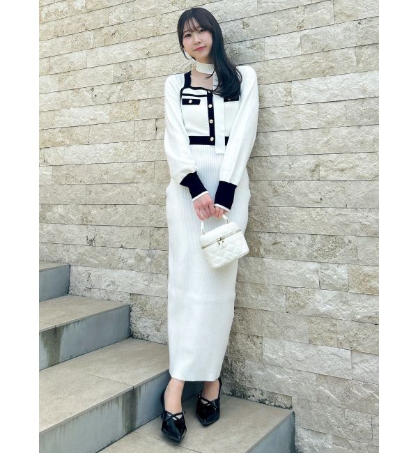 dazzlin「バイカラーニットワンピース」|ワンピース|