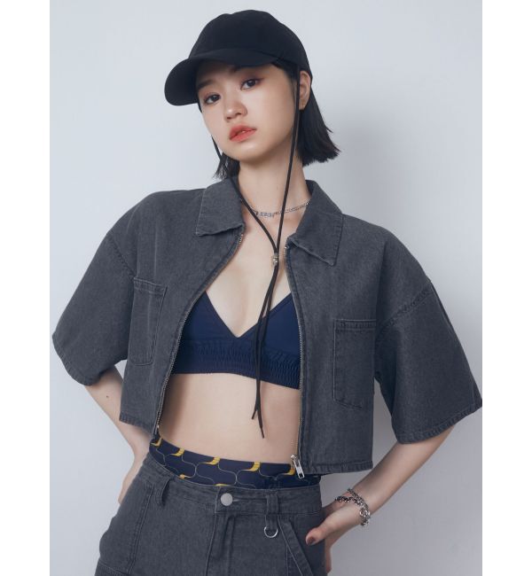 EMODA「フロントジップデニムシャツ」|シャツ・ブラウス|