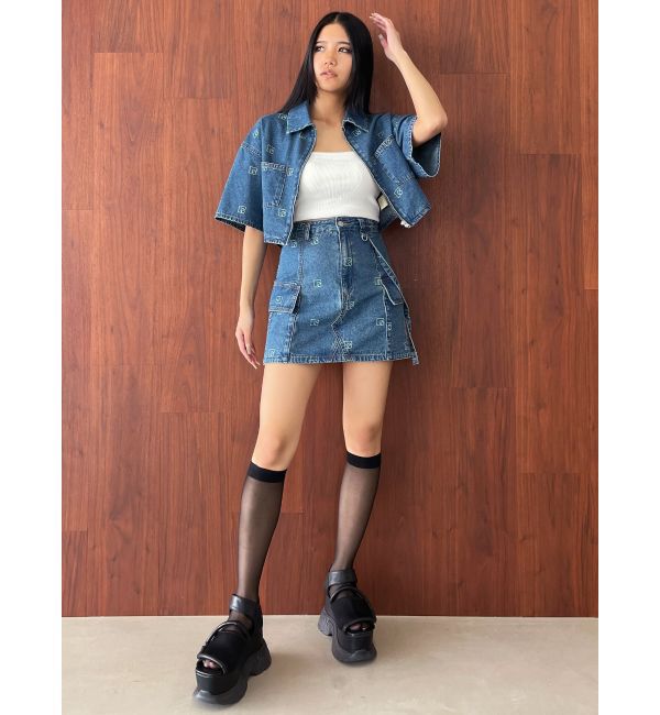 EMODA「フロントジップデニムシャツ」|シャツ・ブラウス|