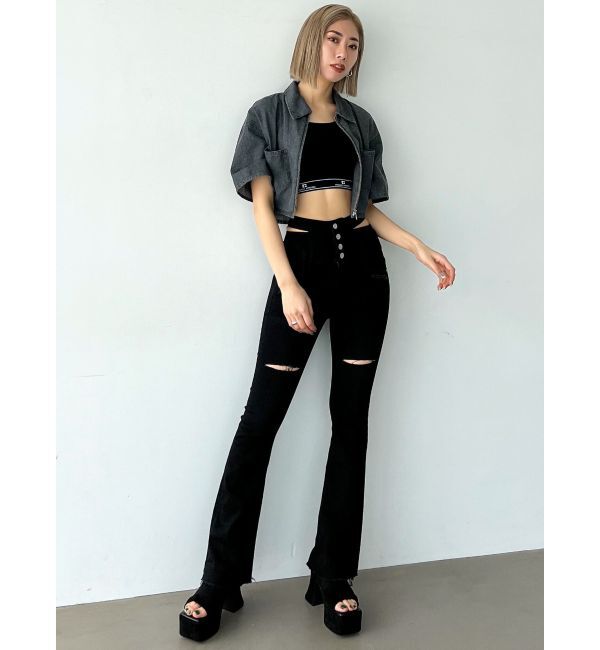 EMODA「フロントジップデニムシャツ」|シャツ・ブラウス|