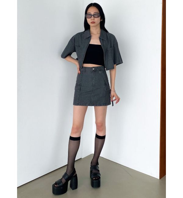 EMODA「フロントジップデニムシャツ」|シャツ・ブラウス|