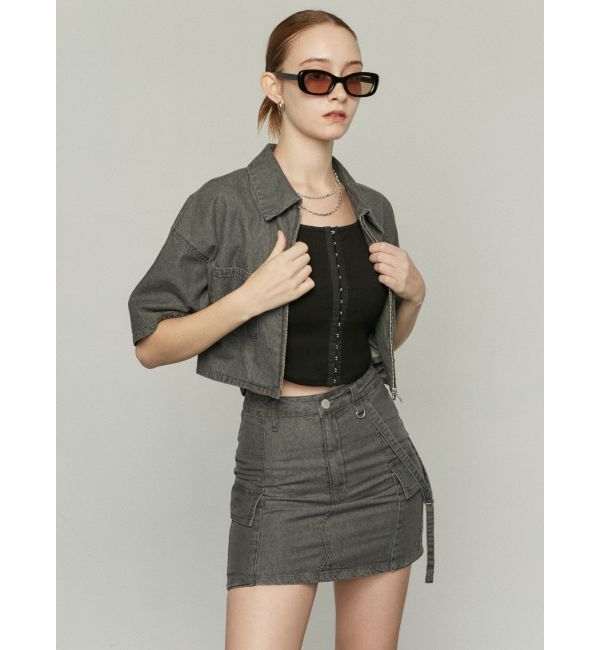 EMODA「フロントジップデニムシャツ」|シャツ・ブラウス|