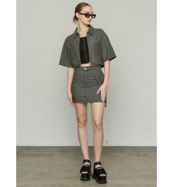 EMODA「フロントジップデニムシャツ」|シャツ・ブラウス|