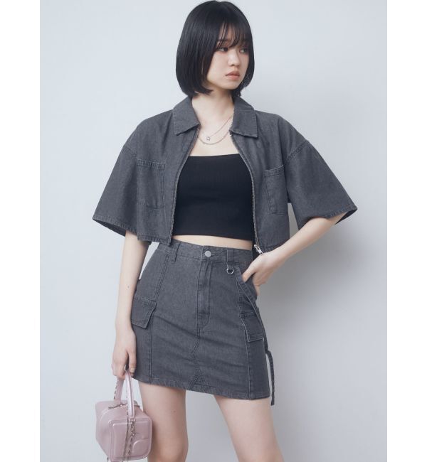 EMODA「フロントジップデニムシャツ」|シャツ・ブラウス|