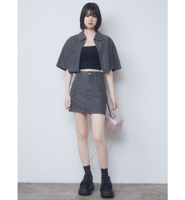 EMODA「フロントジップデニムシャツ」|シャツ・ブラウス|