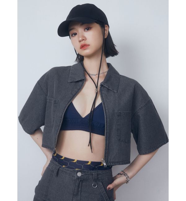 EMODA「フロントジップデニムシャツ」|シャツ・ブラウス|