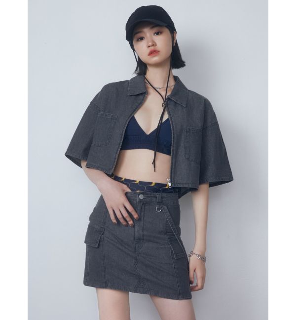 EMODA「フロントジップデニムシャツ」|シャツ・ブラウス|