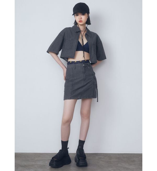 EMODA「フロントジップデニムシャツ」|シャツ・ブラウス|