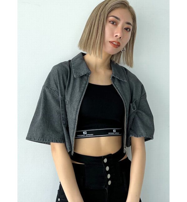 EMODA「フロントジップデニムシャツ」|シャツ・ブラウス|