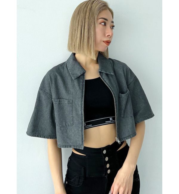 EMODA「フロントジップデニムシャツ」|シャツ・ブラウス|