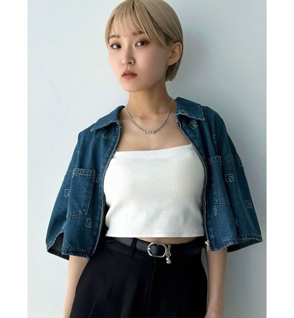 EMODA「フロントジップデニムシャツ」|シャツ・ブラウス|