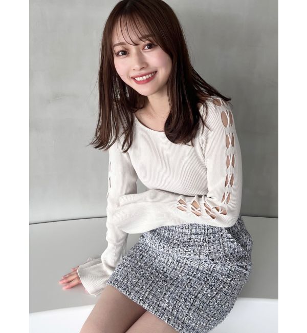 MERCURYDUO「【セットアップ着用可】ツイードミニスカート」|スカート|