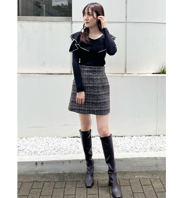 MERCURYDUO「【セットアップ着用可】ツイードミニスカート」|スカート|