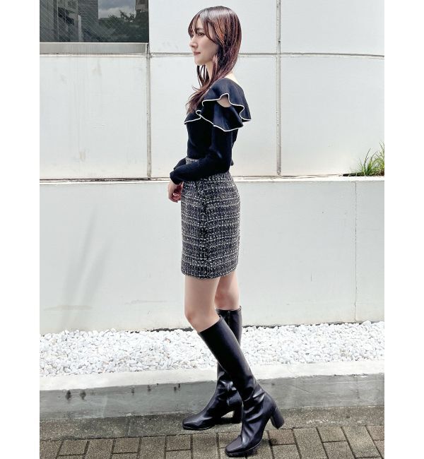MERCURYDUO「【セットアップ着用可】ツイードミニスカート」|スカート|