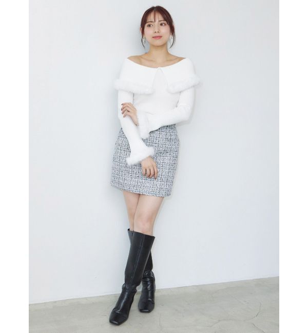 MERCURYDUO「【セットアップ着用可】ツイードミニスカート」|スカート|