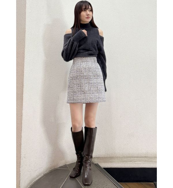 MERCURYDUO「【セットアップ着用可】ツイードミニスカート」|スカート|